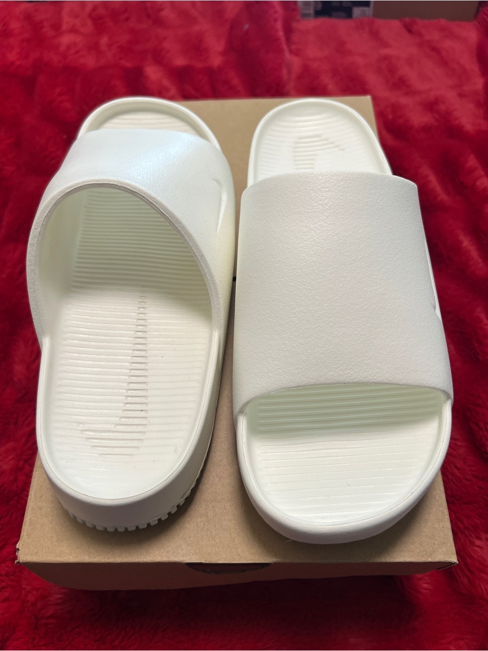 White womens Slide Sandals - Comfortable Everyday Slides